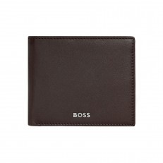 Hugo Boss πορτοφόλι Classic Smooth με καπάκι και θήκη για κέρματα, καφέ