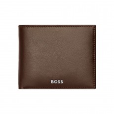 Hugo Boss πορτοφόλι Classic Smooth με θήκη για κέρματα, καφέ