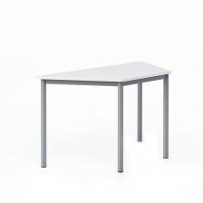 RFG μαθητικό τραπέζι Trapez άνω της Γ΄ γυμνασίου 1250 x 600 x 750 mm MDF λευκός πάγκος γκρι μέταλλο