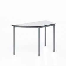 RFG μαθητικό τραπέζι Trapez άνω της Γ΄ γυμνασίου 1250 x 600 x 750 mm HPL λευκός πάγκος γκρι μέταλλο
