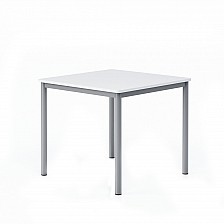RFG μαθητικό τραπέζι Kare άνω της Γ΄ γυμνασίου 800 x 800 x 750 mm λευκός πάγκος γκρι μέταλλο