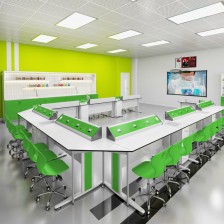 RFG αίθουσα χημείας и βιολογίας Flat άνω της Β΄ γυμνασίου για 24 μαθητές λευκό/πράσινο