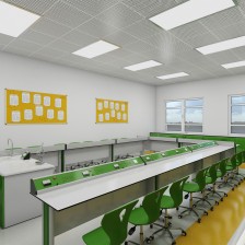 RFG αίθουσα φυσικής Flat άνω της Β΄ γυμνασίου για 24 μαθητές λευκό/πράσινο