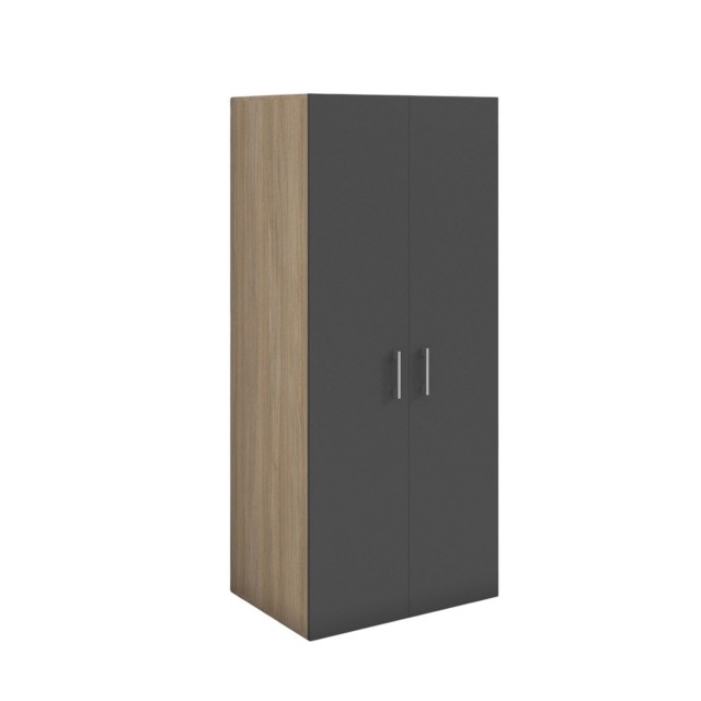 Ντουλάπα RFG, διπλή, 800 x 560 x 1800 mm, δρυς sonoma και γραφίτης