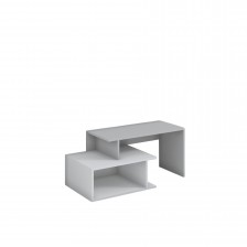 Έπιπλο τηλεόρασης RFG, 1250 x 500 x 500 mm, λευκή βάση, γκρι επάνω μέρος