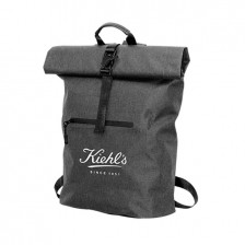 Σακίδιο πλάτης Rolltop, αδιάβροχο, με τσέπη, 300D RPET, 40 x 60 cm, μαύρο