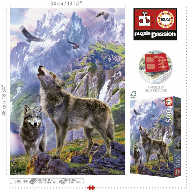 Παζλ, Educa, Wolves of the Rocks, 500 κομμάτια