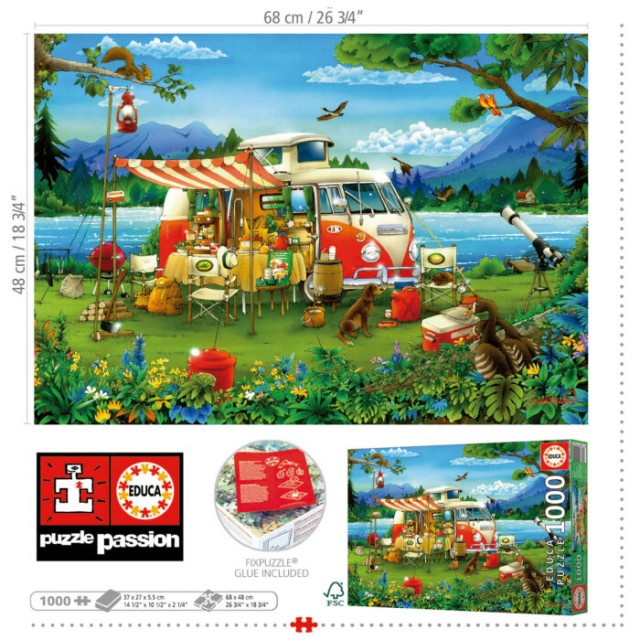 Puzzle Camping διακοπές, 1000 τεμάχια