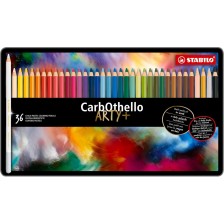 Σετ χρωματιστά μολύβια, Stabilo, CarbOthello ARTYplus, Μεταλλικό κουτί, 36 τεμάχια