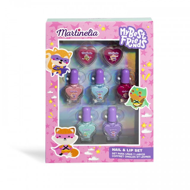 Σετ βερνίκι νυχιών και lip gloss, Martinelia, My best friend, 7 τεμάχια