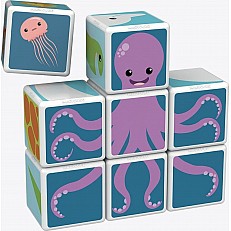 Magicube Magnetic Construction Set, Sea Animals and Cards 146, 11 Pieces