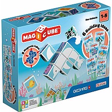 Magicube Magnetic Construction Set, Sea Animals and Cards 146, 11 Pieces