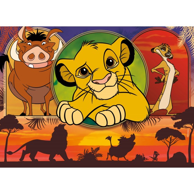 Παζλ, Lisciani, The Lion King, Παζλ διπλής όψης 4 x 48 τεμαχίων