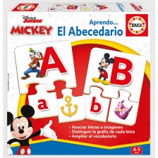 Εκπαιδευτικό παζλ, Educa, Mickey and Friends, Alphabet, 81 τεμάχια