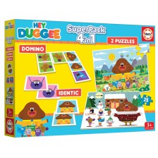 Σετ παιχνιδιού, Educa, Hey Duggee, Ντόμινο, Μνήμη και 2 παζλ των 25 κομματιών