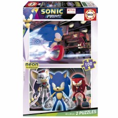 Παζλ Sonic Prime 2in1 Neon, 2 x 100 τεμάχια