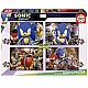 Прогресивен пъзел Sonic Prime 4 в 1 Neon, 50/80/100/150 части