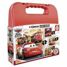 Progressive puzzle Cars 4 in 1, 12/16/20/25 κομμάτια