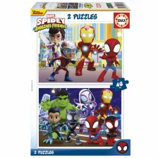 Puzzle, Educa, Spidey και οι καταπληκτικοί φίλοι του, 2 x 48 κομμάτια