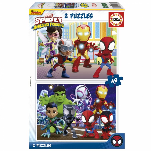 Puzzle, Educa, Spidey και οι καταπληκτικοί φίλοι του, 2 x 48 κομμάτια