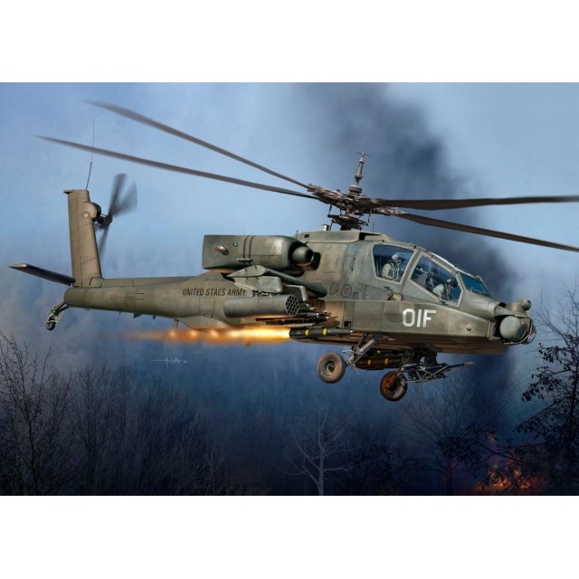 Сглобяем модел Военен хеликоптер AH-64A Apache, 71 части