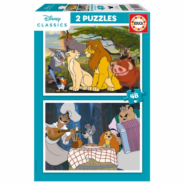 Παζλ Disney animals 2 σε 1, 2 x 48 κομμάτια