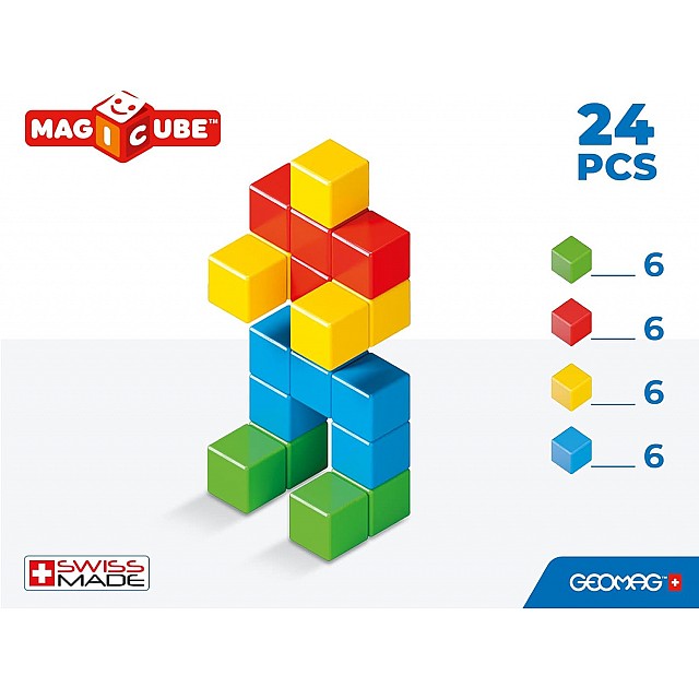 Магнитен конструктор Magicube, Full Color, 24 части