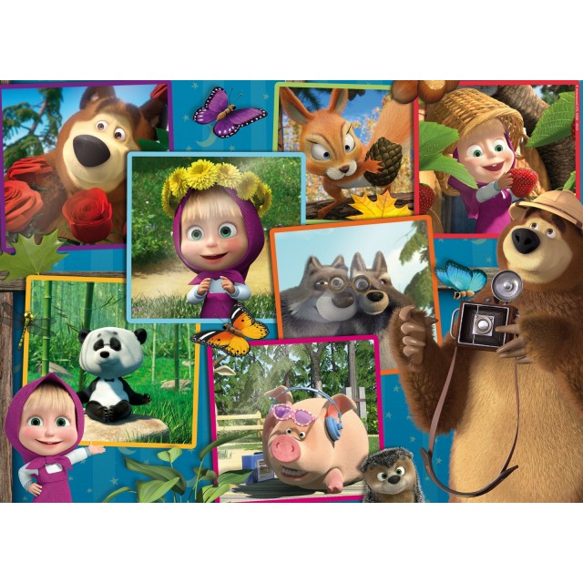Παζλ, Lisciani, Masha and the Bear, Παζλ διπλής όψης 35 τεμαχίων