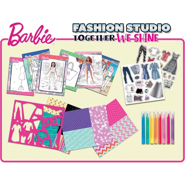 Δημιουργικό σετ, Lisciani, Barbie, Φάκελος στούντιο μόδας, Μαζί λάμπουμε