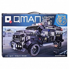Κατασκευαστής, Qman, Mine City, SWAT Armored Truck, 1250 ανταλλακτικά