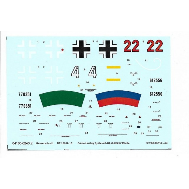 Германски изтребител на Луфтвафе Messerschmitt Bf 109 G-10 - сглобяем модел