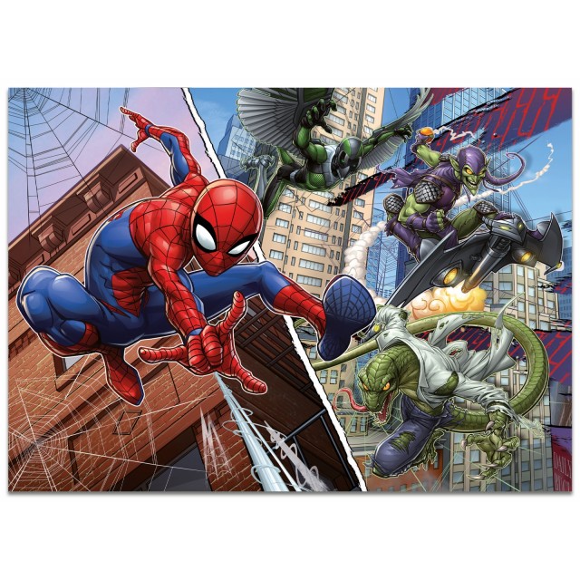 Παζλ, Lisciani, Spiderman, Παζλ διπλής όψης 2 x 48 τεμαχίων