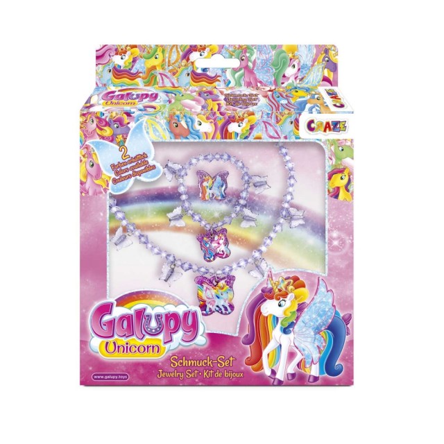 Комплект детски бижута Galupy Unicorn, 3 части