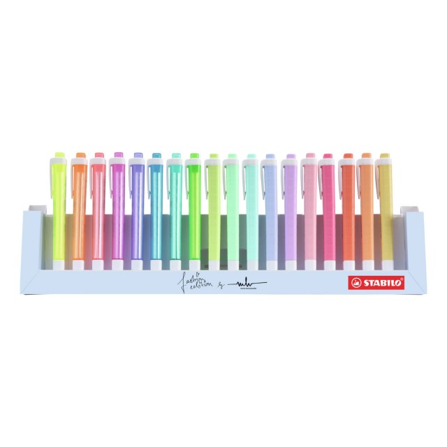 Σετ μαρκαδόρων κειμένου, Stabilo, Swing Cool Crayon με βάση γραφείου ST275/18-01-5, 18 χρώματα