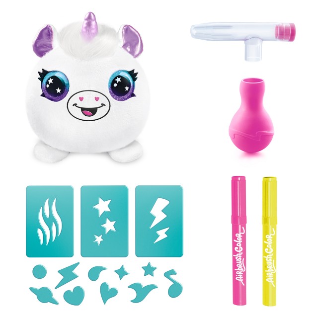 Σετ δημιουργικής δημιουργίας, Canal Toys, Μίνι λούτρινο παιχνίδι για χρωματισμό, Νέον, 10 εκ.