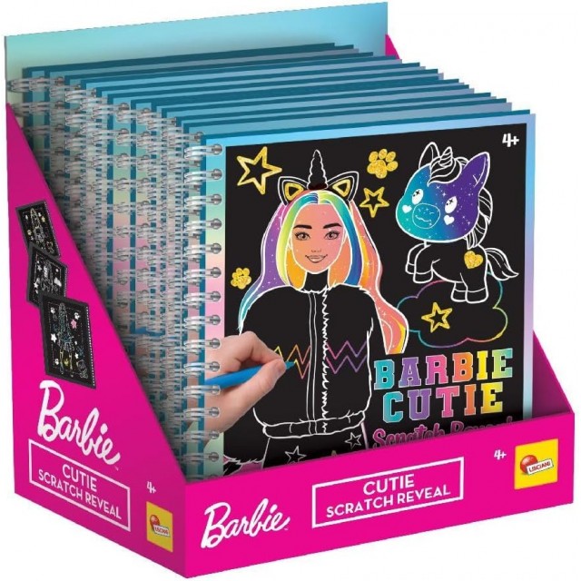 Δημιουργικό κιτ, Lisciani, Barbie, Αποκάλυψη από το Ξυστό, Βιβλίο Ξυστό Barbie με την χαριτωμένη