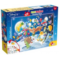 Παζλ, Lisciani, Mickey Mouse, Into the Cosmos, Παζλ διπλής όψης 108 τεμαχίων