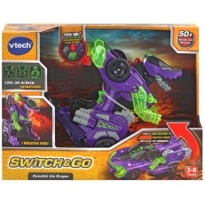 Διαδραστικό παιχνίδι Vtech Transformer Demolish αυτοκίνητο και δράκος 2-σε-1 μωβ
