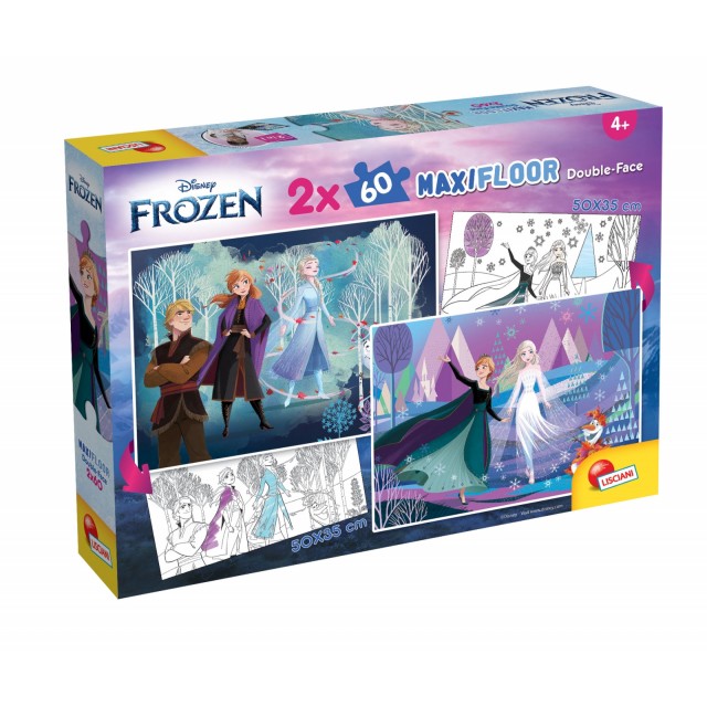 Παζλ, Lisciani, Frozen, Παζλ διπλής όψης 2 x 60 τεμαχίων