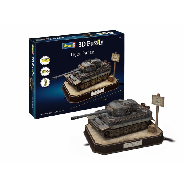 Παζλ, Revell, Γερμανικό τανκ "Tiger I" 3D, 200 κομμάτια