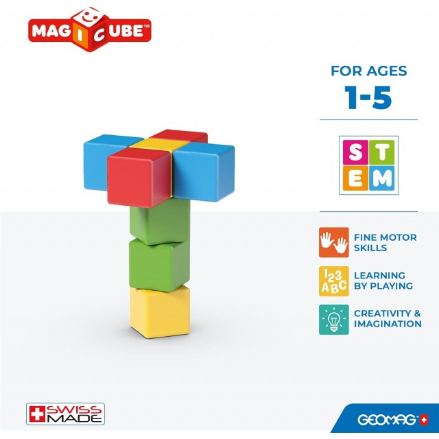 Магнитен конструктор Magicube, Creative, 8 части