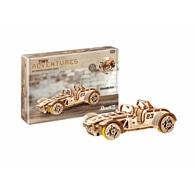 Ξύλινο κιτ μοντέλου, Revell, Little Adventures, Roadster, 111 ανταλλακτικά