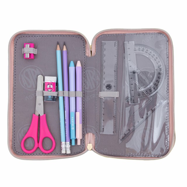 Τριπλή νεσεσέρ με αξεσουάρ ASTRABAG Fluffy unicorn, AC31, 20,5 x 13 x 6 cm