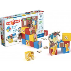Μαγνητικός κατασκευαστής Magicube, Story Building 118, Τα τρία μικρά γουρουνάκια, 42 κομμάτια