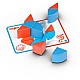 Магнитен конструктор Magicube, Форми и карти, 16 части