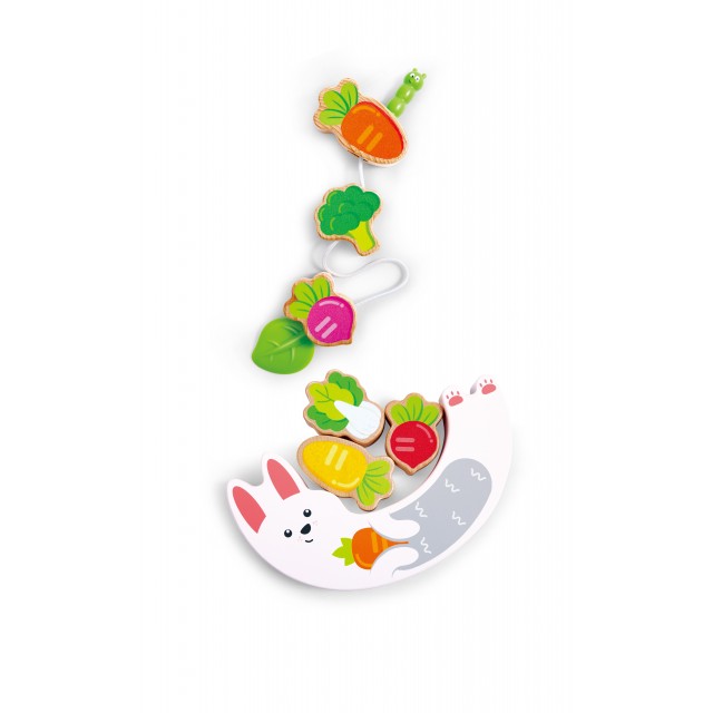 Διαδραστικό ξύλινο παιχνίδι, Hape, Bunny, Ισορροπία και Στρινγκ