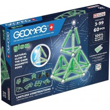 Magnetic constructor Glow 338, 60 εξαρτήματα