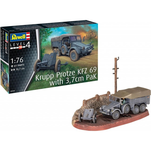 Сглобяем модел Krupp Protze KFZ 69 with 3,7cm Pak, 61 части