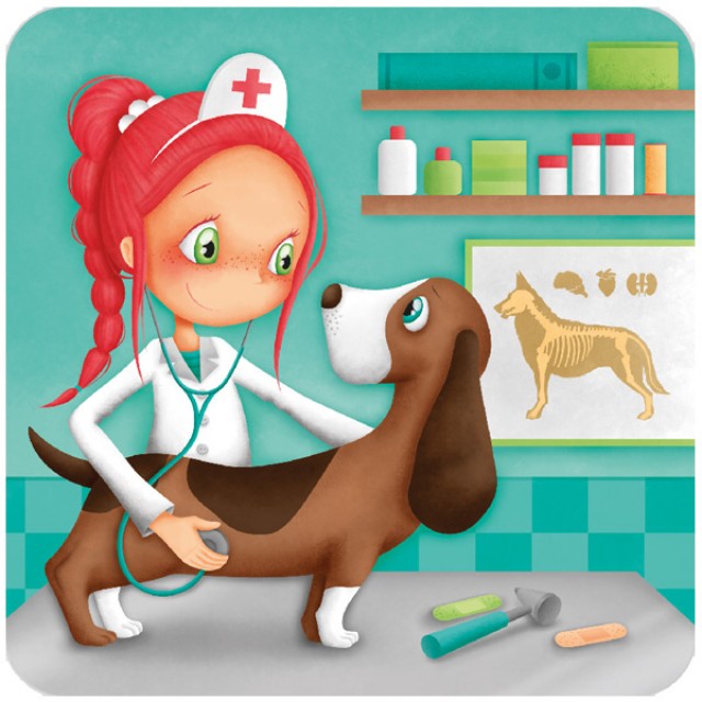 Puzzle Veterinary office 4 in 1, 6-9-12-16 τεμάχια