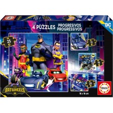 Παζλ 4 σε 1 Educa, Batman, 16/12/20/25 τεμάχια